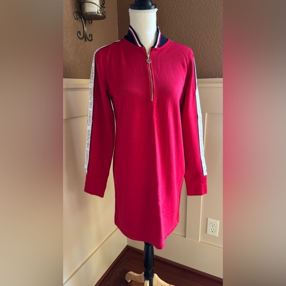 Tommy Hilfiger Women's Long Sleeve Red Dress Size Small